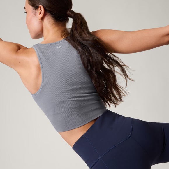 NWOT Athleta Aurora Seamless Crop Rib Tank - Picture 6 of 9